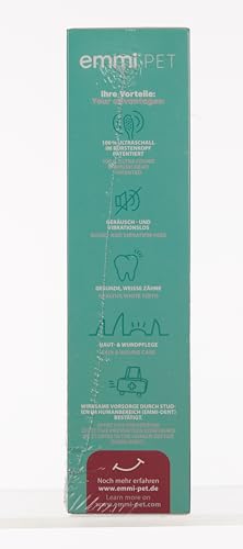 Emmi®-pet 2.0 PRO+ Oral & Skin Care Set Electric Toothbrush Set for Pets. Patented 100% ultrasonic no Brushing Technology deep-Cleans - for Healthier Teeth & Gums & Fresher Breath. Made in Germany.