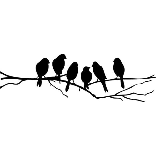 Picniva Black 22" X 7" Bird Tree Branch Art Home Mural D?cor