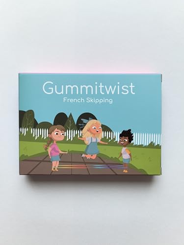 Cikyner Chinese Jump Rope, 2 Pack 4m Long 1.5cm Wide Elastic Chinese Ropes with Instructions French Skipping Rainbow Band for Children Jumpsies Games Indoors and Outdoors, Ideal for Gifts for Kids