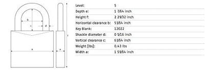 ABUS 70IB/45 KD Solid Brass Weatherproof Padlock Keyed Different with Stainless Steel Shackle, Blue