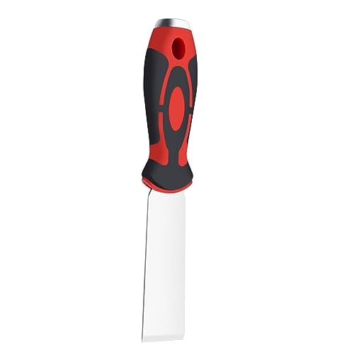 ROTATION Soft Grip, Heavy Duty, Scraper with Hammer End, 1.2", Stainless Steel Putty Knife, 1.2 inch, extra thick