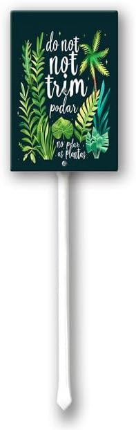 Uptell Do Not Trim No Podar As Plantas Yard Signs with Stakes Aluminum Sign for House/Front Door and Business Outdoor Decoration 7x8.8 Inch