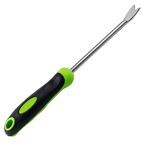 Dandelion Weeder Puller Tool with Soft Handle, Stainless Steel Garden Weed Remover Tool Weed Puller Tool Garden Weeder for Lawn Farmland Transplant Gardening Plant Tool
