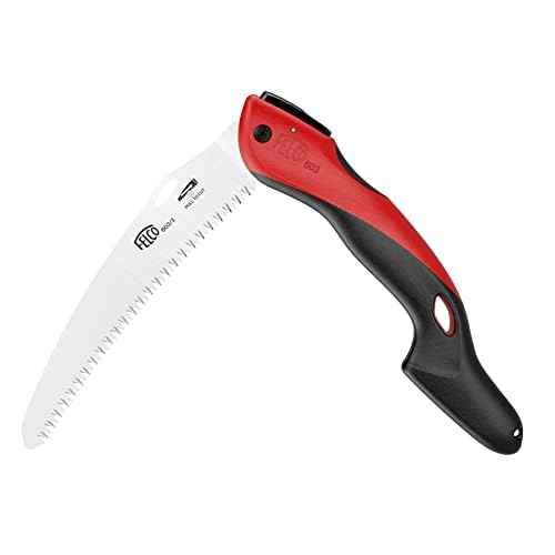 FELCO 603 Folding Pruning Saw ? Curved Pull-Stroke Saw for Tree Trimming & Elevated Cut | Tree Branch Cutter | Folding Handsaw with Chrome-Plated 8" Blade, Non-Slip Handle, Blade Lock, Swiss Precision