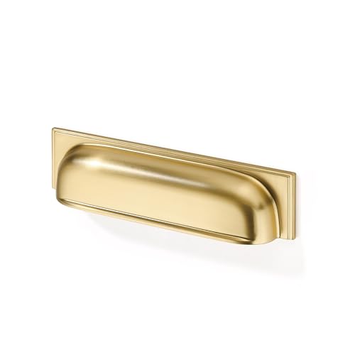SAILING 10 Pack Cabinet Cup Handle- 5"/128mm Champagne Bronze Cabinet Cup Pulls Cabinet Handles Kitchen Hardware Bathroom Living Room Drawer pulls