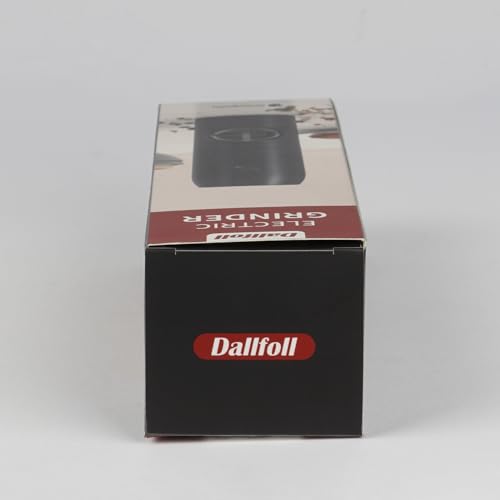 Dallfoll Electric Salt and Pepper Grinder, Rechargeable Salt and Pepper Mills with LED Light, Adjustable Grind Coarseness