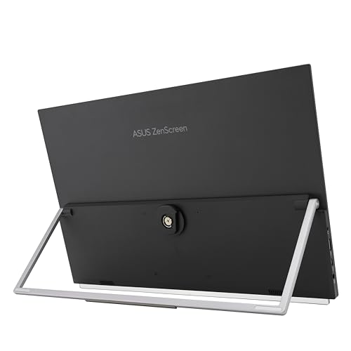 ASUS ZenScreen 16” Portable USB Monitor (MB169CK) - Full HD, IPS, Dual USB-C, Mini-HDMI, Eye Care, Flicker Free, Blue Light Filter, Anti-Glare Surface, 360° Kickstand, 3 yr Warranty