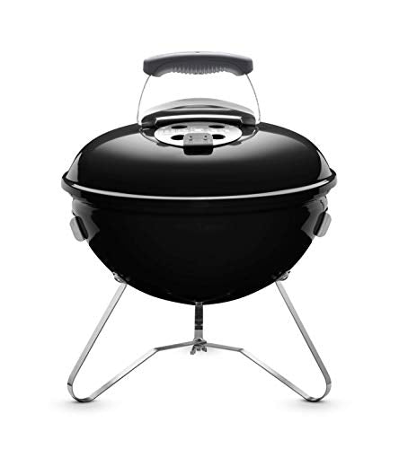 Weber Smokey Joe Charcoal Barbecue/Portable Design, Porcelain-Enamelled Lid & Bowl, 37 cm Cooking Surface, Black