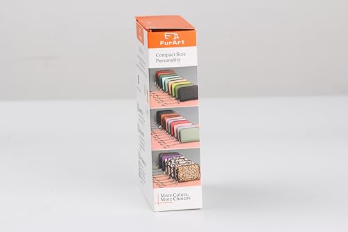 FurArt Zipper Wallet Women, RFID Blocking Credit Card Wallet, Business Card Holder, Compact Size KeyChain Wallet