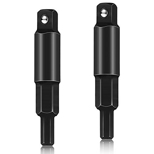 Chumia 2 Pieces HVAC Service Wrench 3/16 to 5/16 Repair Hex Key Adapter HVAC Service Tools Air Conditioning Wrench Tools for Valve Opener Air Conditioning Equipment Repair