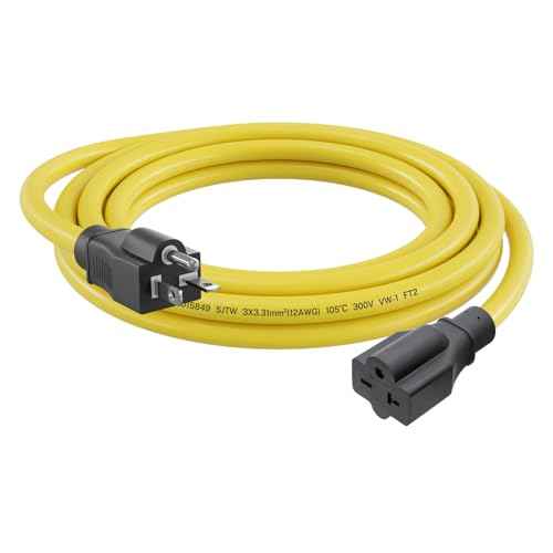 FIRMERST 20 AMP 30 FT 12 Gauge Extension Cord, NEMA 6-20P to 6-20R 250 Volt