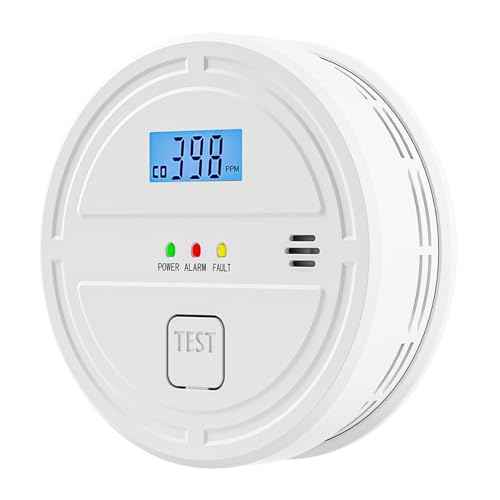 Smoke and Carbon Monoxide Detector Battery Operated,2-in-1 Smoke Carbon Monoxide Detector,Digital Display,Smoke Alarm for Home,Kitchen