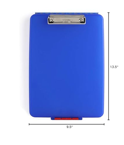 Dexas Slimcase Storage Clipboard, Blue