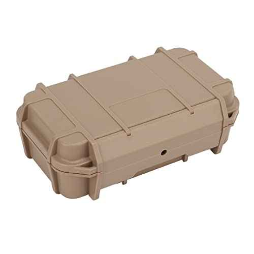 BRDI Waterproof Hard Tool Case, Sealed Pressure Resistant Safety Instrument Tool Box Double Layer Shockproof with Sponge for Outdoor Double Waterproof Box, mud Color