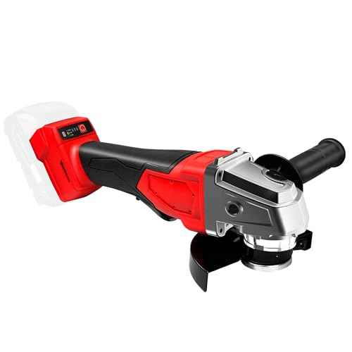 Cordless Angle Grinder Compatible, 4-1/2-Inch,1000RPM Brushless Motor with Cutting/Polishing Wheel Disc,Pin Wrench Kitbox For Metal Wood Polishing,Thin Steel (Red)