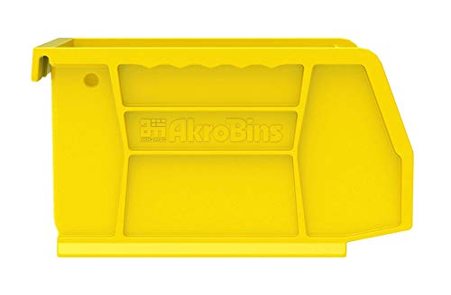 Akro-Mils 30210 AkroBins Plastic Storage Bins, Space-Saving Stackable Bins for Garage, Pantry, Craft Organization, 5-" x 4-" x 3-", Yellow, 24-Pack