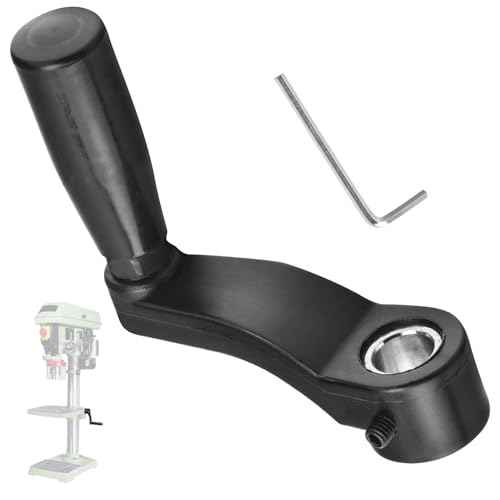 Drill Press Table Elevation Crank Handle 1344258 for Delta drill Press Table, having a 14.5 mm (9/16") diameter elevating shaft and 6" swing