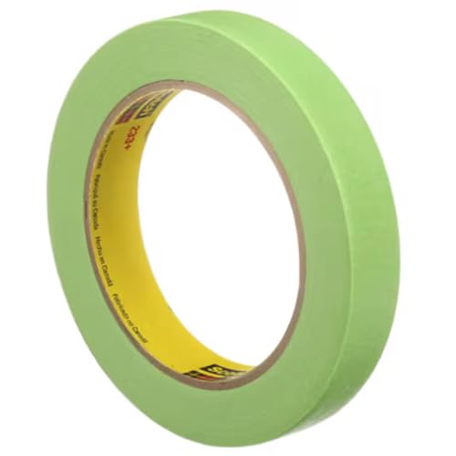 3M Scotch Performance Green Masking Tape 233+, 0.75 Inch x 60 Yards, High-Temperature Automotive Painting Tape, Superior Adhesion and Clean Removal