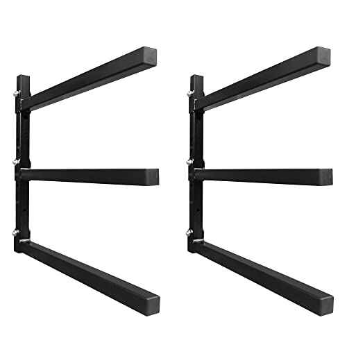 3-Tiered Collapsible Wall Mount Lumber Storage Metal Rack, 3-Level Foldable Heavy Duty Indoor Garage Wood organizer, Outdoor Adjustable Steel Multipurpose Workshop Shelf, Holds up to 330Lbs