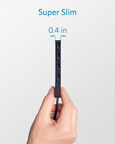 Anker USB Hub 4 Ports, Multiple USB 3.0 Hub, USB Splitter for Laptop, Extender for A Port Laptop, PC, Desktop and More [Charging Not Supported](2ft USB-A)