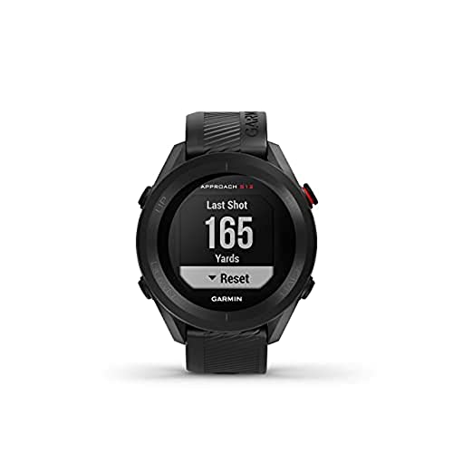 Garmin Approach S12 GPS 44mm Golf watch, essential on course features, pre loaded with 43,000 courses, up to 30 hours in GPS mode, Black