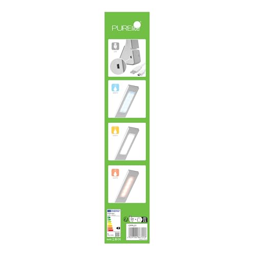 PURElite LED Rechargeable Flip Light – Table Lamp & Desk Lamp, 3 Brightness Setting, Natural LED Daylight Bulbs for Reading, Needlework, Sewing, Crafting, Battery Powered