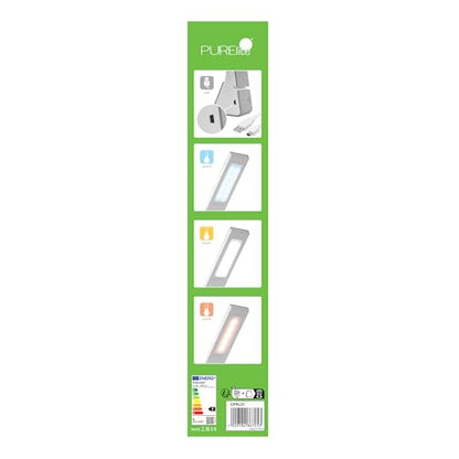 PURElite LED Rechargeable Flip Light – Table Lamp & Desk Lamp, 3 Brightness Setting, Natural LED Daylight Bulbs for Reading, Needlework, Sewing, Crafting, Battery Powered