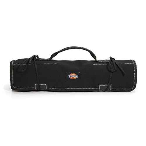 Dickies Large Wrench/Screwdriver Organizer Roll for Mechanics, 23 Tool Pockets, Durable Canvas Construction, 26 in. x 14.25 in. Unrolled, Black