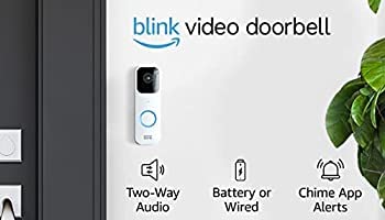 Like-New Blink Video Doorbell (2023 release), Two-way audio, HD video, motion and chime app alerts and Alexa enabled — wired or wire-free (Black)
