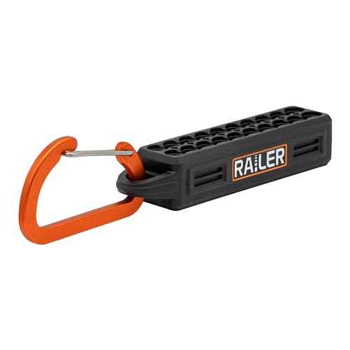 Screwdriver Bit Holder Storage Organizer ? Railer 20-Hole Black Bit Holder with Carabiner