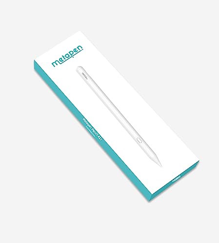 Metapen Pencil A11 for iPad 2018-2025, (Quick Button), 0.1mm Pixel Precise, 2X Faster Charge Stylus Pen Compatible Apple iPad 11 A16/10/9/8/7/6th Gen, Pro 12.9/11/13-inch M4, Air 3/4/5/M2/M3, Mini 5/6