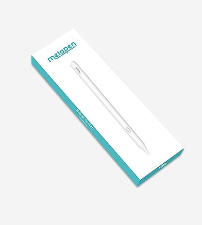 Metapen Pencil A11 for iPad 2018-2025, (Quick Button), 0.1mm Pixel Precise, 2X Faster Charge Stylus Pen Compatible Apple iPad 11 A16/10/9/8/7/6th Gen, Pro 12.9/11/13-inch M4, Air 3/4/5/M2/M3, Mini 5/6