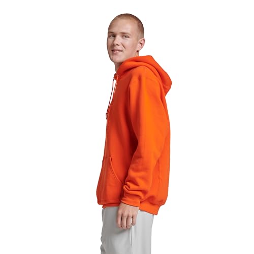 Russell Athletic Men's Dri Power Hooded Pullover Sweatshirt, Burnt Orange, X-Large