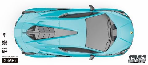 1:24 Scale Officially Licensed RC Lamborghini Sián FKP 37, Blue Lambo Sport Racing Hobby Toy Car Model Vehicle for Boys Girls and Adults Gift