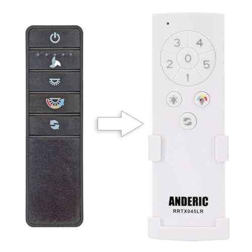 Anderic TX045-LR (White Version) for Home Decorators Collection Ceiling Fan Remote Control - RRTX045-LR A25-T045-LR