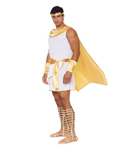Dreamgirl Mens He's God Adult Costume, White, Medium US