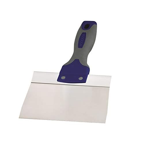 Warner 6" ProGrip Stainless Steel Drywall Taping Knife, Soft Grip Handle, 10916