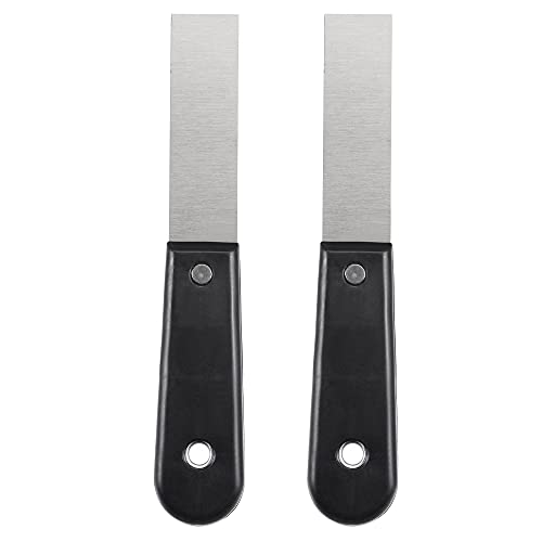 uxcell Putty Scraper 1" Spatula Drywall Repair Spreader Stainless Steel Blade Black Handle 2Pcs