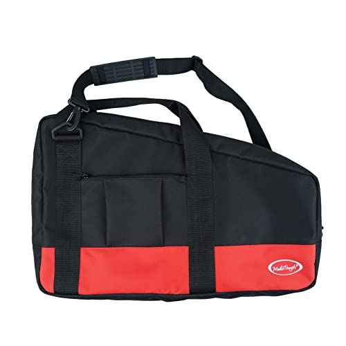 MELOTOUGH Heavy Duty Framing Nail Gun Tool Bag with Extra Storage Pockets Shoulder Strap Fits Hitachi NR83A£¨Red£©