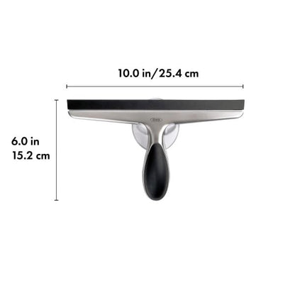 OXO 1060619 Good Grips Stainless Steel Squeegee, White/Black, 10 x 1.5 x 6 inches