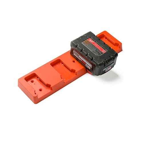 PERCH Battery Expansion Rack | Milwaukee M18 18v | Securely Mount 4 Batteries | Universal Mounting | Most Durable Cordless Tool Organizer