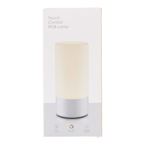 Touch Bedside Table Lamp, [Sleek Design & RGB Mode] 3 Way Dimmable Small Lamp for Bedroom, LED Lamp with Warm White Lights, Multi-Color Smart Nightstand Lamp for for Living Room Home Gifts
