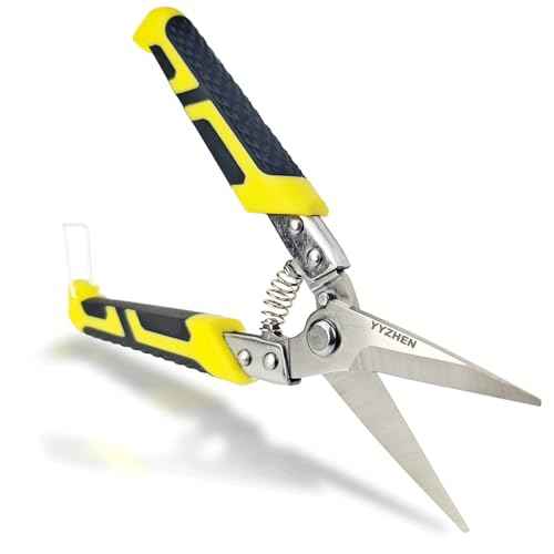 Aviation Tin Snips 8.7 Inch, Heavy Duty Straight Metal Cutter with Stainless Steel Blade & Comfortable Grips for Cutting Cardboard, Thin Iron, Wire, DIY Projects