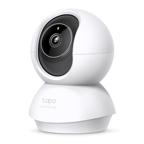 Tapo C230 3K 5MP Indoor Camera, Smart AI Detections - Person Pet Baby Cry, Pan/Tilt 360° View, Security Carmera No Monthly Fee, Enhanced Night Vision, Two-way Audio, Works with Alexa & Google