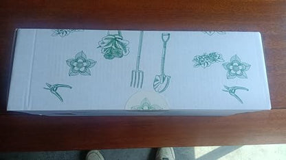 Garden Tools Set, 16 Pieces Gardening Gifts for Women & Men, Heavy Duty Floral Gardening Tools Set with Storage Bag, Ergonomic Garden Gifts Kit for Mum, Girlfriend (Green Flowers)