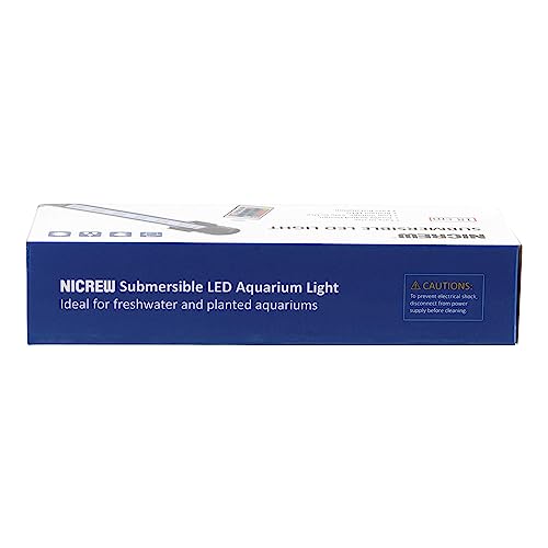 NICREW Submersible Aquarium Light, Underwater RGB Multicolor LED Lights for Fish Tank, 7 Inches, 18cm
