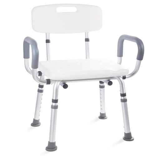 Swivel Shower Chair for Seniors, 400 lbs Heavy Duty, Blue, Aluminum, Bath & Shower Safety Seating