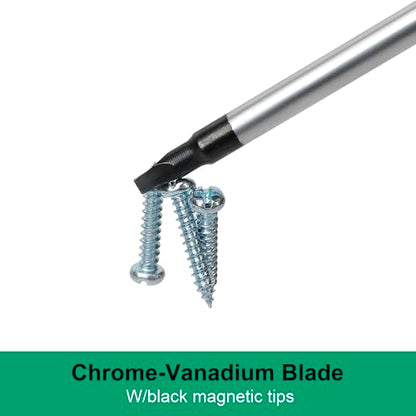 Amazon Basics Magnetic Screwdrivers Set, Includes Phillips, Slotted, Torx, Square, and Stubby Screwdrivers, 12-Piece Hand Tools Set, Turquoise