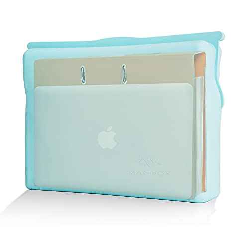 Large Silicone Waterproof and Heat Resistant Bag- Airtight Zip Closed Seal Pouch, Fireproof & Water Proof Safe Storage Holder for Cash, Passport, Laptop, Folder, Important Legal Documents & Valuables