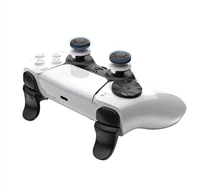 ASHATA 2Pcs Thumbstick Extender for PS5, 3D Texture Thumb Grip Stick Joystick Thumbstick for PS5 Controller (White)
